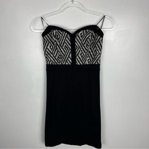 Guess strapless dress with sweetheart neckline